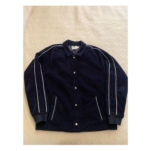 Topman Navy Corduroy Coach Jacket XXL